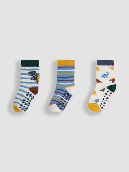 JoJo Maman Bébé Blue 3-Pack Printed Socks (AM7711) | € 15