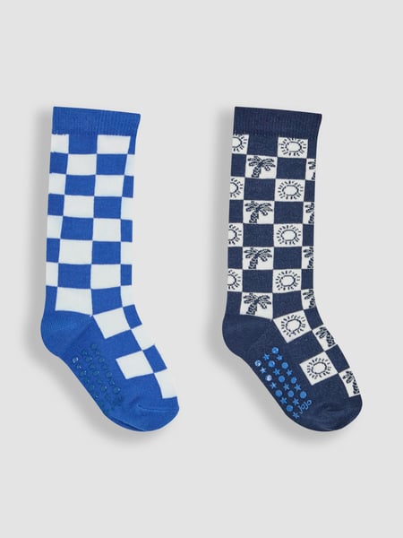 JoJo Maman Bébé Check 2-Pack Checkerboard Socks (AM7727) | € 15