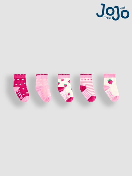 JoJo Maman Bébé Red 5-Pack Socks (AM7728) | € 24