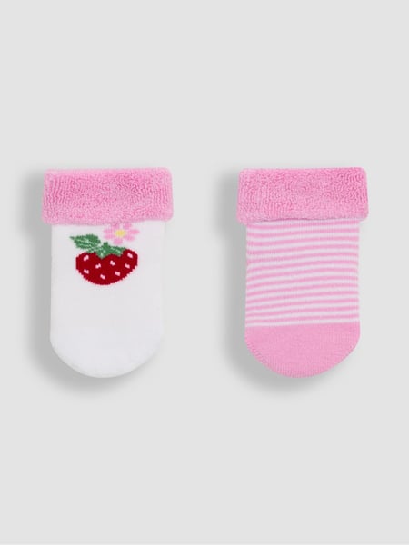 JoJo Maman Bébé Pink 2-Pack Baby Socks (AM7730) | € 9