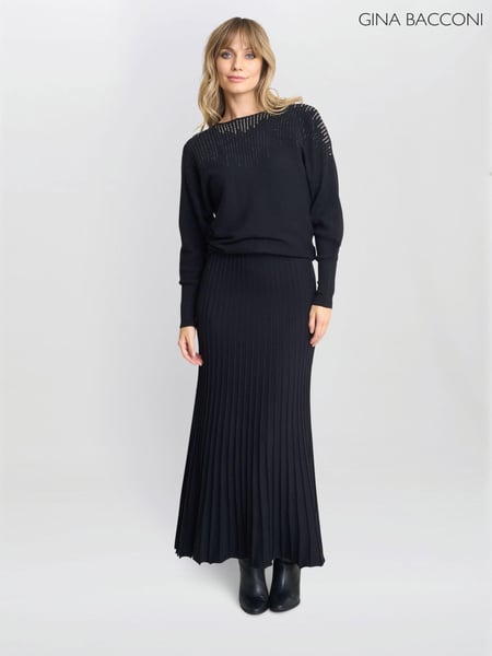 Gina Bacconi Black Goldy Batwing Diamante Jumper (AM7974) | € 154