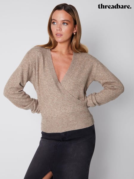 Threadbare Brown Wrap Front Knitted Jumper (AM7976) | € 28