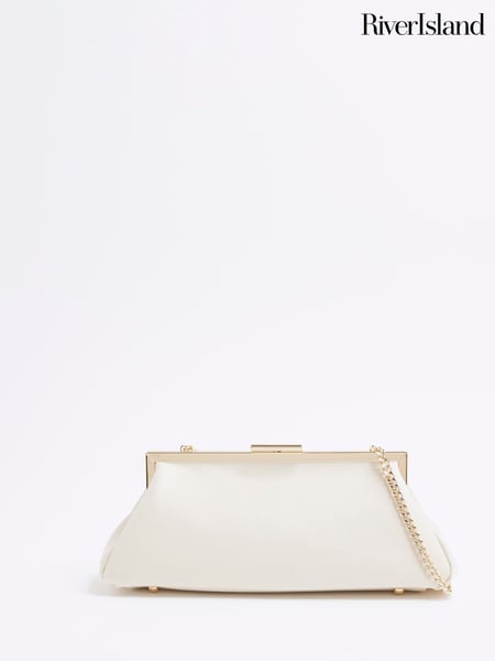 River Island Cream Structred Clutch Bag (AM8387) | € 44