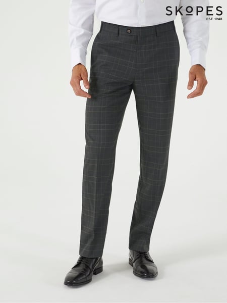 Skopes Green Casey Suit Tailored Trousers Windowpane Check (AM8743) | € 94
