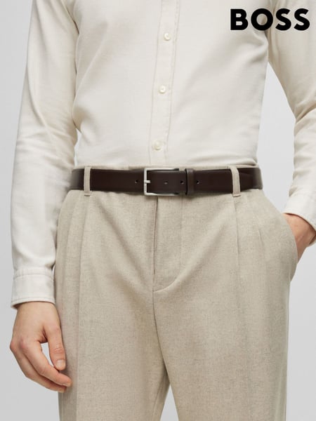 BOSS Dark Brown Erman Leather Belt (AM9402) | € 76