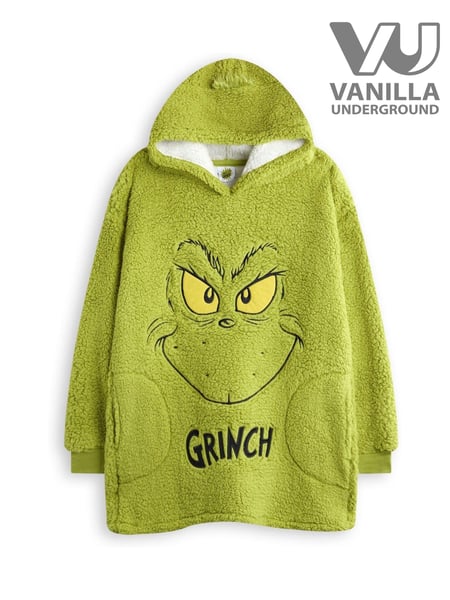 Vanilla Underground Kids Unisex The Grinch Blanket Hoodie (AM9622) | 42 €