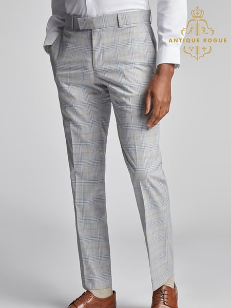 Antique Rogue Natural Check Trousers (AM9692) | € 131