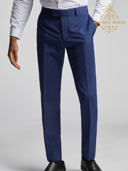 Antique Rogue Blue Bright Tailored Trousers (AM9698) | € 100