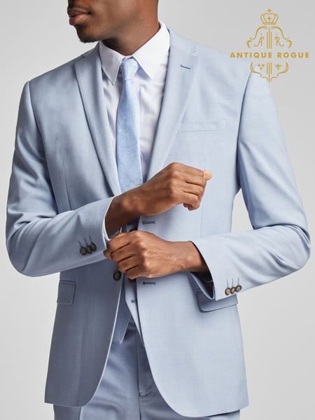 Antique Rogue Blue Cloud Tailored Jacket (AM9713) | € 179