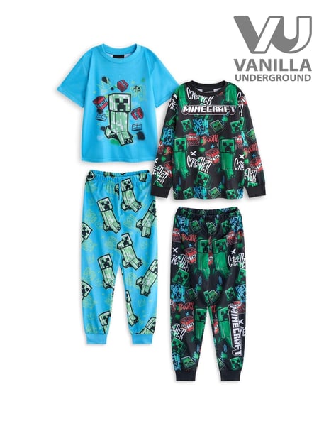 Vanilla Underground Black Boys Minecraft Pyjamas 2 Pack (AN2954) | € 50