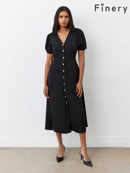 Finery Black Kimberley Crepe Midi Dress (AN3744) | € 123