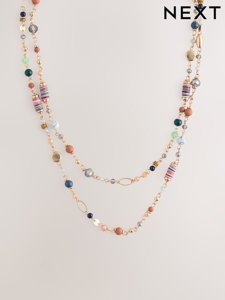 Mehrfarbig - Colour Beaded Long Necklace (AN4103) | 26 €