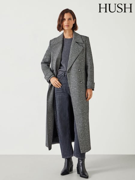 Hush Grey Campbell Sequin Coat (AN4887) | € 218
