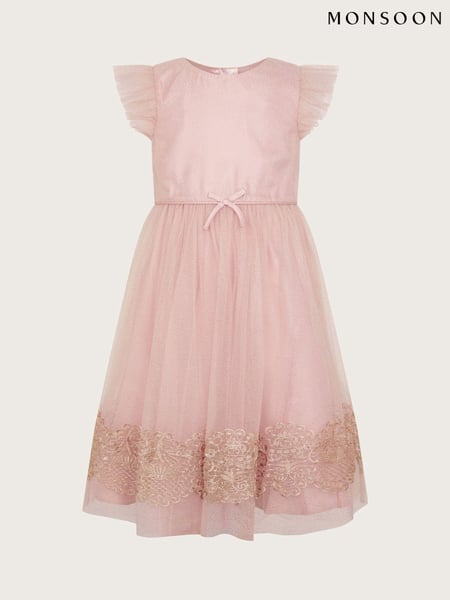 Monsoon Pink Ayra Sparkle Lace Tulle Dress (AN5690) | € 43 - € 50