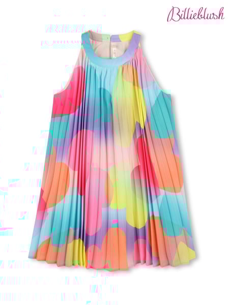 Billieblush Pink Halterneck Plisse Bright Print Dress (AN5762) | € 117