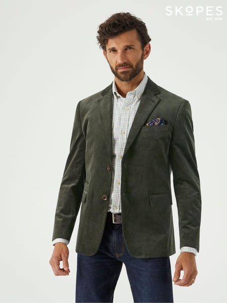 Skopes Green Tailored Fit Corduroy Taylor Jacket (AN6178) | € 201