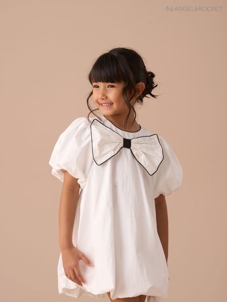 Angel & Rocket Nadia White Bubble Hem Bow Dress (AN7669) | € 59 - € 66