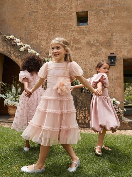 Angel & Rocket Pink Clara Pleated Mesh Corsage Dress (AN7701) | € 98 - € 111