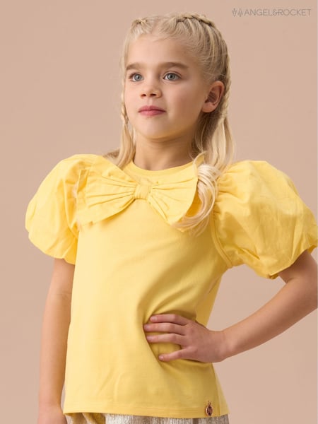 Angel & Rocket Yellow Aofie Bow T-Shirt (AN7703) | € 25 - € 31