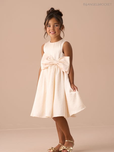 Angel & Rocket Cream Sophie Diamonte Bow Dress (AN7738) | € 101 - € 114