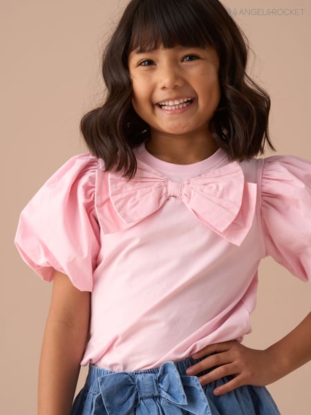 Angel & Rocket Pink Aofie Bow T-Shirt (AN7754) | € 25 - € 36