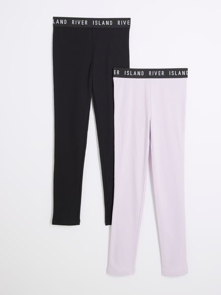 River Island Purple Girls Waistband Leggings 2 Pack (AN8625) | € 22