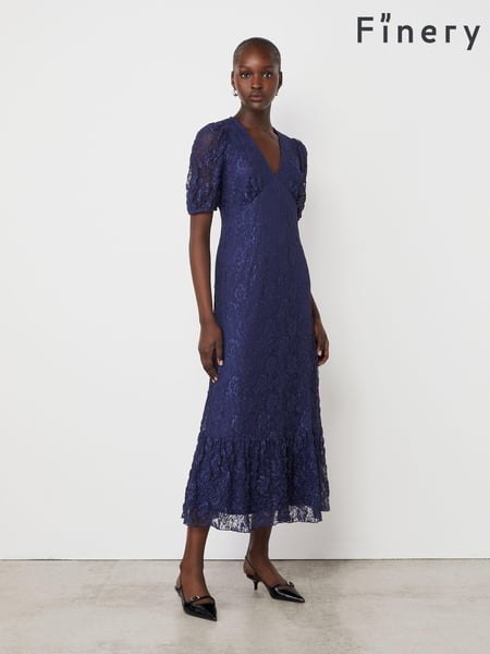 Finery Blue Loretta Lace Midi Dress (AP0573) | € 46