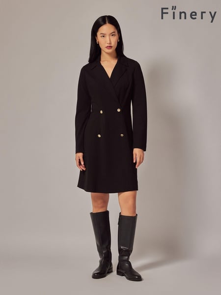 Finery Black Rosita Ponte Jersey Midi Dress (AP0576) | € 92