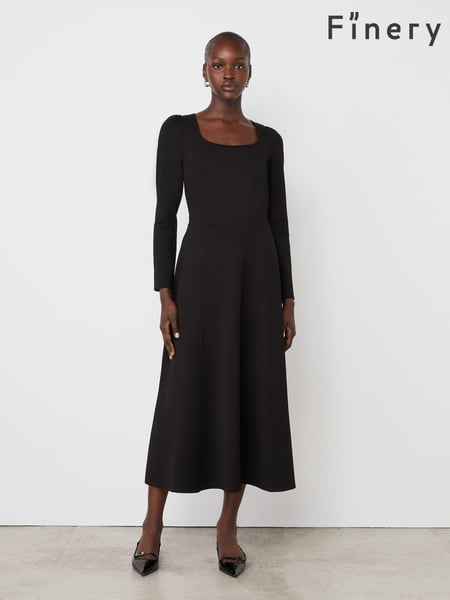 Finery Black Kelly Ponte Jersey Midi Dress (AP0581) | € 64