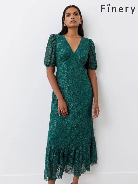 Finery Green Loretta Lace Midi Dress (AP0584) | € 46