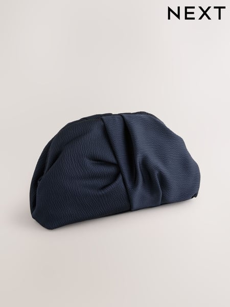 Navy Ruched Snap Clutch Bag (AP2443) | € 44