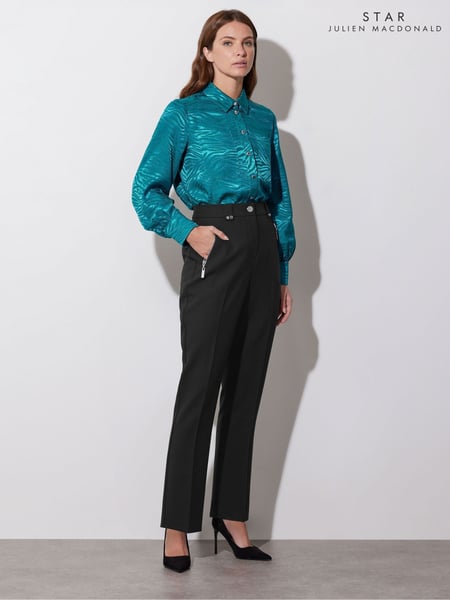 Star by Julien MacDonald Blue Animal Satin Jacquard Shirt (AP4247) | € 78