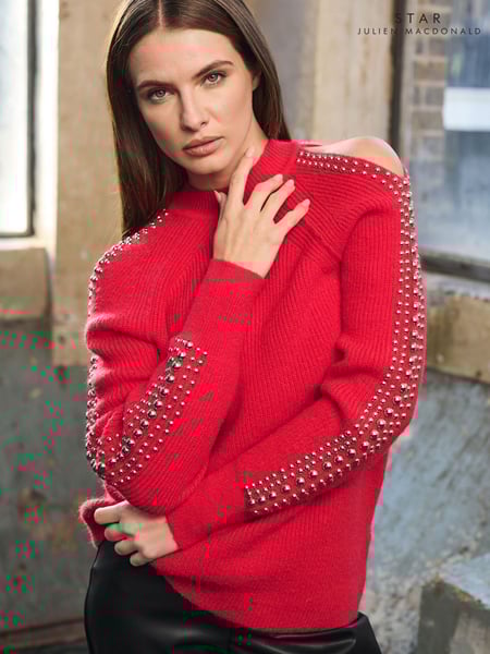 Star by Julien MacDonald Red Embellished Sleeve Jumper (AP4303) | € 86