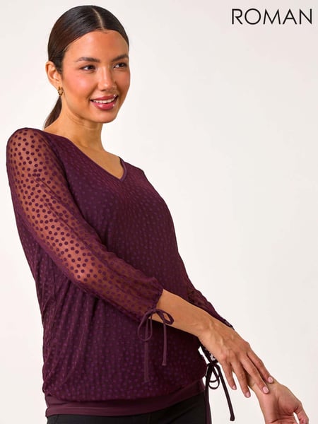 Roman Purple Spot Burnout Overlay Top (AP6032) | € 66