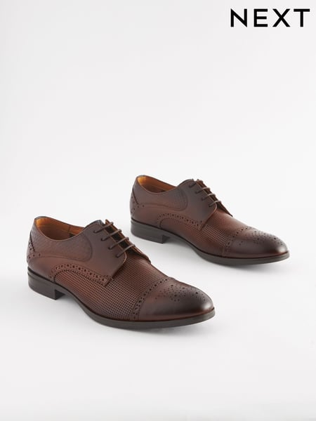 Brown Embossed Toecap Shoes (AP6245) | € 75