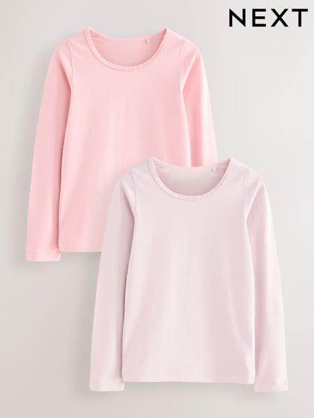 Pink Long Sleeve Vests 2 Pack (1.5-12yrs) (AP7813) | € 11 - € 14
