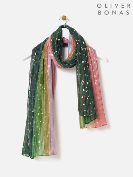 Oliver Bonas Green & Pink Ombre Foil Scarf (AP8270) | € 22