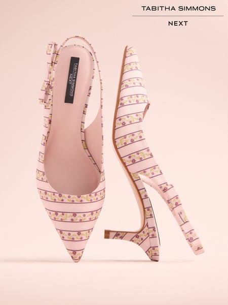 Pink Floral Tabitha Simmons x Next Dela Slingback Point Heels (AR0680) | € 138
