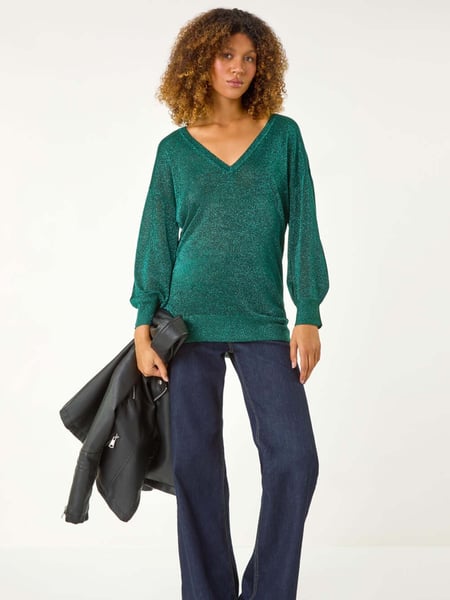 Roman Green Relaxed Shimmer Jumper (AR1517) | € 55