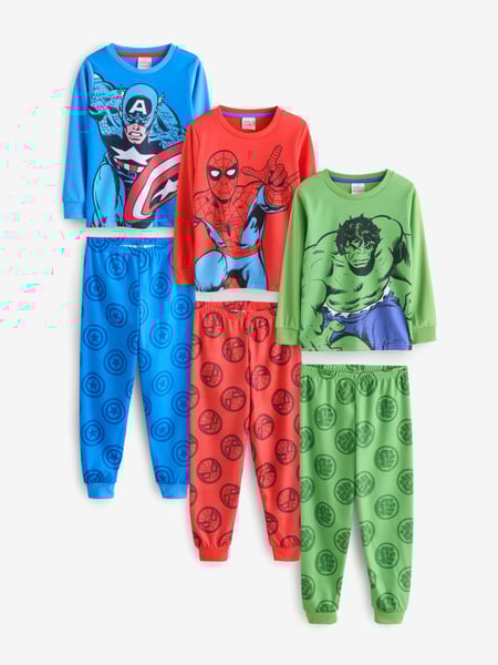 Vanilla Underground Red Marvel Boys Pyjamas 3 Pack (AR1907) | € 66