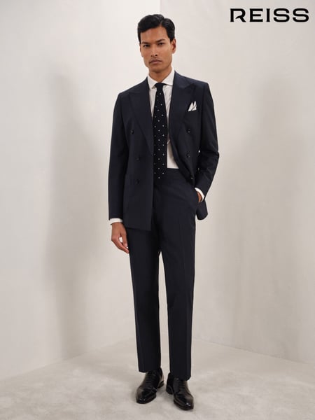 Reiss Blue Dream Regular-Fit Wool-Blend Suit Trousers (AR9617) | € 246