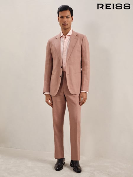 Reiss Rose Pink Kin Slim Fit Single Breasted Suit Blazer (AR9635) | € 465