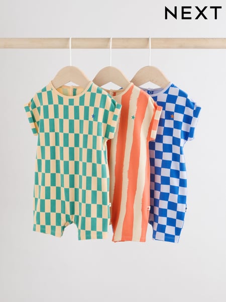 Bright Checkerboard Baby Rompers 3 Pack (AT0896) | € 24 - € 30