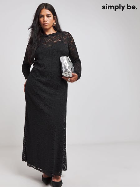 Simply Be Black Lace Maxi Dress (AT1335) | € 33
