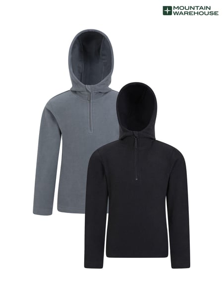 Mountain Warehouse Black Kids Camber Fleece Hoodies 2 Pack (AT3669) | € 34