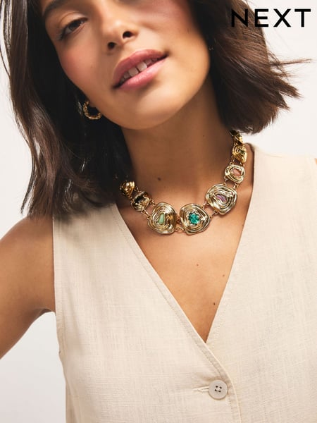 Goldfarben - Organic Stone Necklace (AT6262) | 44 €