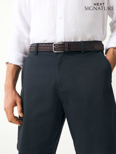 Dark Tan Signature Woven Belt (AT6831) | € 48