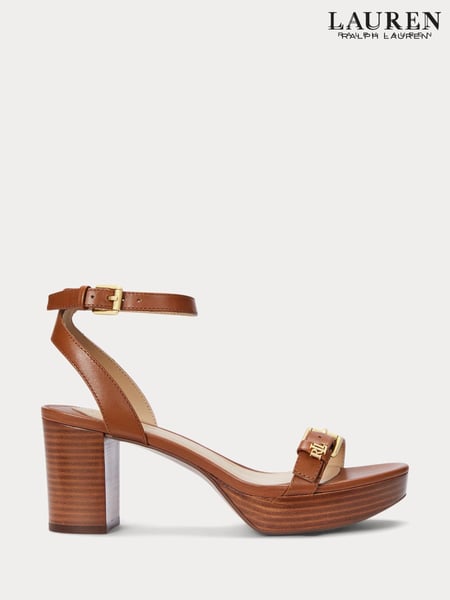 Lauren Ralph Lauren Melissah Platform Leather Heeled Sandals (AT7139) | € 248