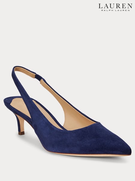 Lauren Ralph Lauren Lolah II Suede Slingback Heeled Pump Shoes (AT7165) | € 217