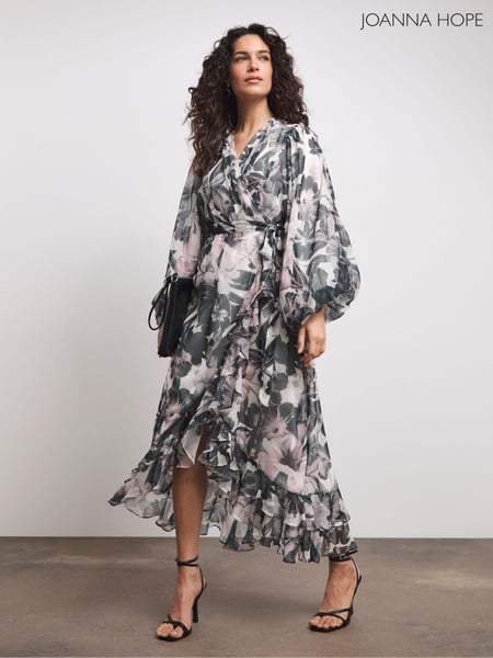 Joanna Hope Grey Maxi Ruffle Dress (AT9041) | € 74